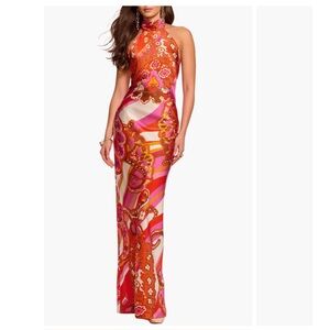Ramy Brook Tatiana Printed Silk Gown